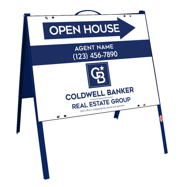 Open House A-Frame and Agent Sign Panel Unit, 18h x 24w, .050 Poly
