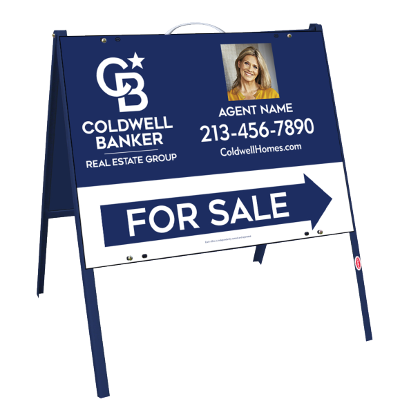 A-Frame and Agent Photo For Sale Sign Panel Unit, 18h x 24w, .050