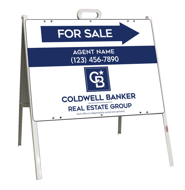 For Sale A-Frame and Agent Sign Panel Unit, 18h x 24w, Steel