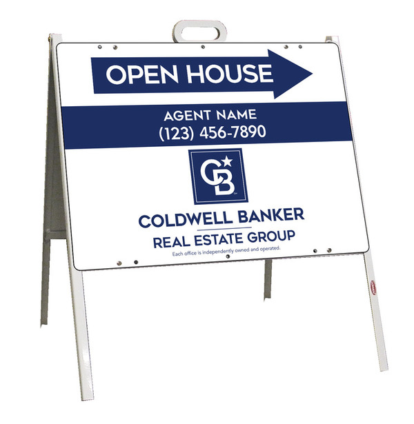 Open House A-Frame and Agent Sign Panel Unit, 18h x 24w, .050 Poly