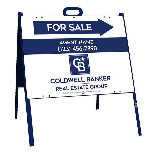 For Sale A-Frame and Agent Sign Panel Unit, 18h x 24w, Steel