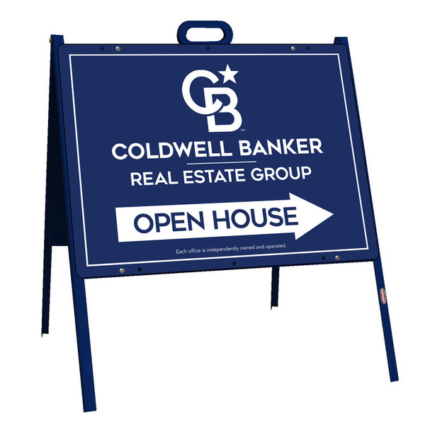 Open House A-Frame and Office Sign Panel Unit, 18h x 24w, Steel