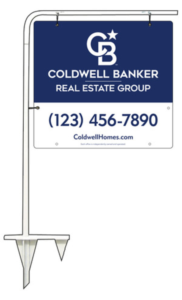 Tubular Stake and Office Sign Panel Unit, 22h x 24w, Steel