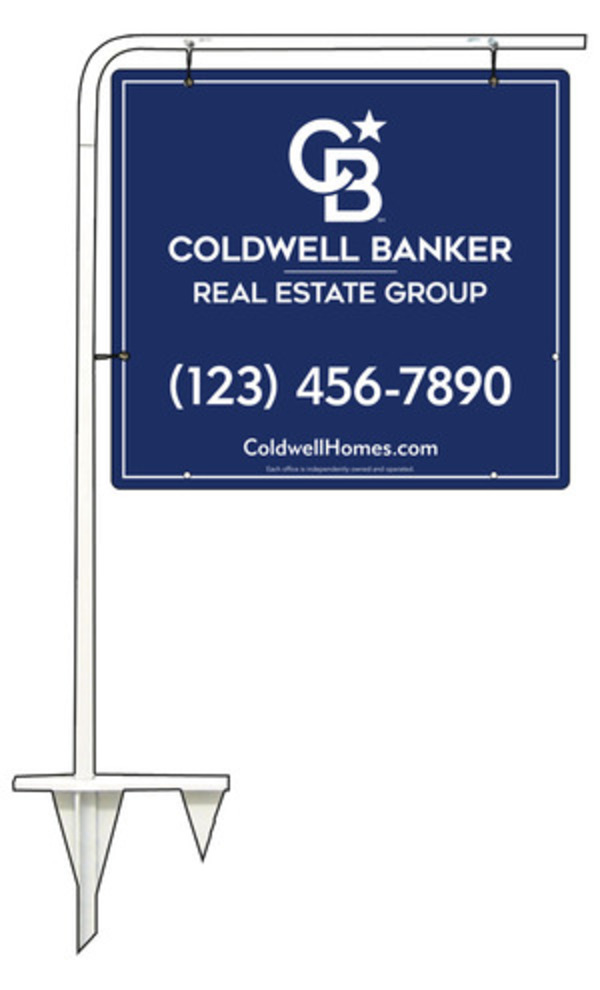 Tubular Stake and Office Sign Panel Unit, 25h x 24w, Steel