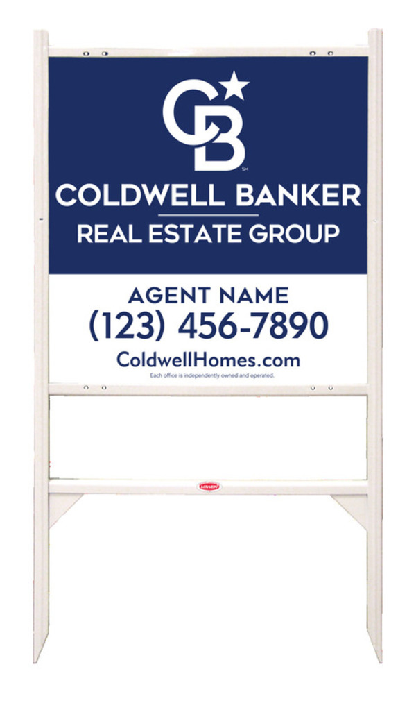 Angle Iron Frame and Agent Sign Panel Unit, 24h x 24w, Steel