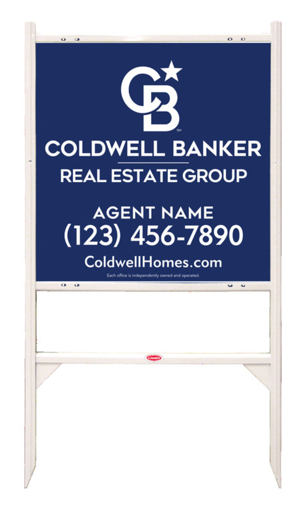 Angle Iron Frame and Agent Sign Panel Unit, 24h x 24w, Steel