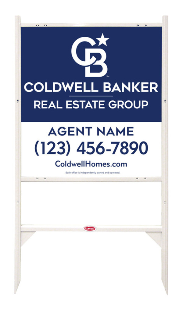 Angle Iron Frame and Agent Sign Panel Unit, 25h x 24w, Steel