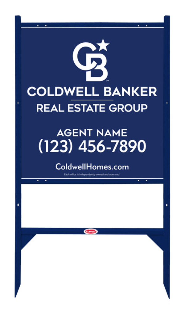Angle Iron Frame and Agent Sign Panel Unit, 25h x 24w, Steel