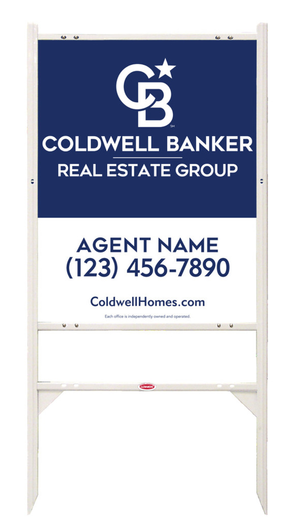 Angle Iron Frame and Agent Sign Panel Unit, 30h x 24w, Steel