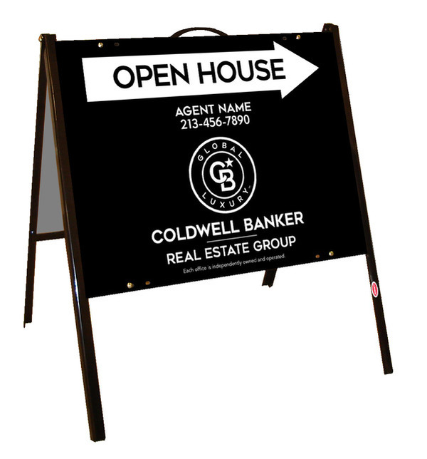 A-Frame and Agent Open House Sign Panel Unit, 18h x 24w, .050 Poly