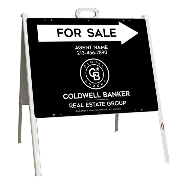 A-Frame and Agent For Sale Sign Panel Unit, 18h x 24w, Steel