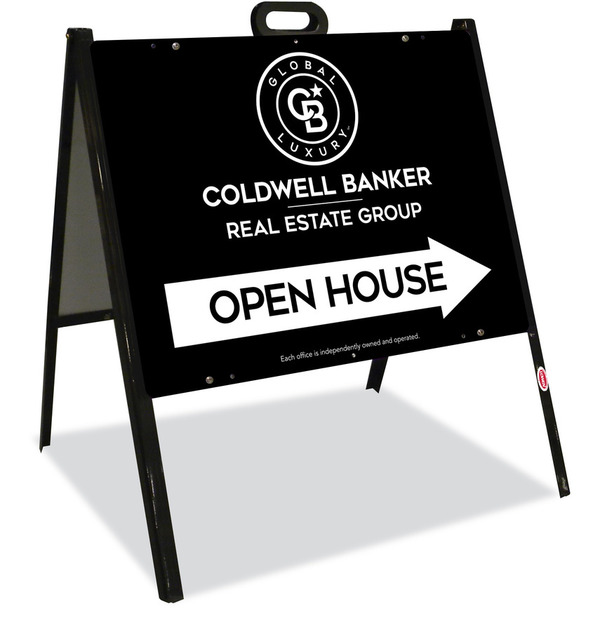 A-Frame and Office Open House Sign Panel Unit, 18h x 24w, Steel