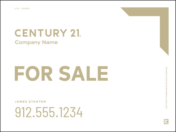 Directional FOR SALE Sign Panel, Corrugated 4mm, 18h x 24w