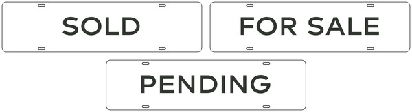 Message Sign Rider, 6h x 24w, Use with Fine Homes Signage