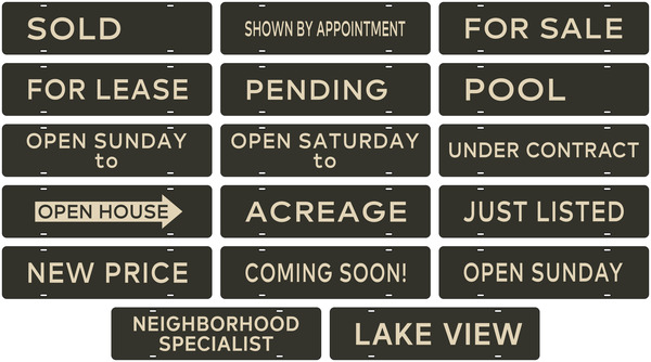 Reflective Message Sign Riders, 6h x 24w