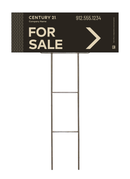 Wire Stake and Sign Panel Unit, 9h x 24w, 4mm corrugated plastic
