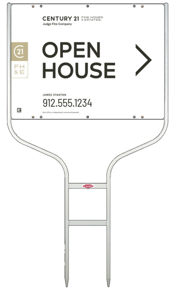 Round Rod Frame and Agent Sign Panel Unit, 18h x 24w