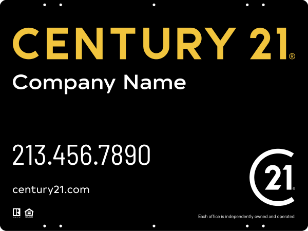 Steel Yard Sign Panel 18x24 DF - Century 21 | Lowen Sign