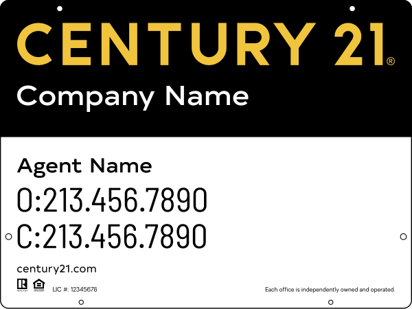 Steel Hanging Panel 18x24 DF - Century 21 | Lowen Sign