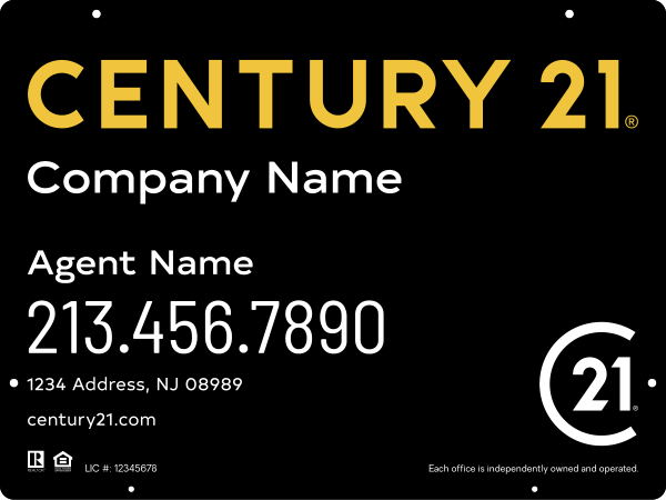 Steel Hanging Panel 18x24 DF - Century 21 | Lowen Sign