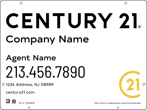 Steel Reflective Hanging Panel 18x24 - Century 21 | Lowen Sign