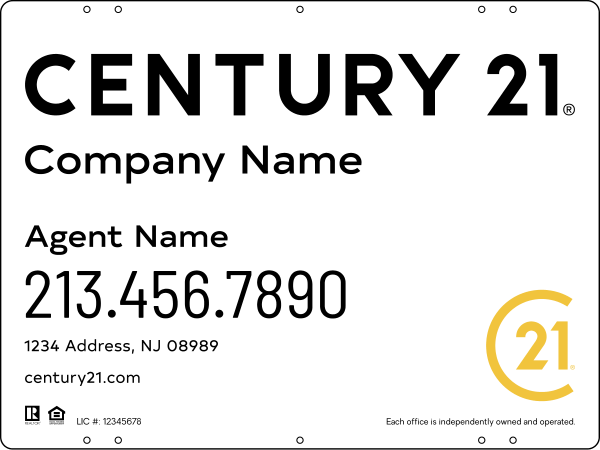 Steel Yard Sign Panel 18x24 DF - Century 21 | Lowen Sign