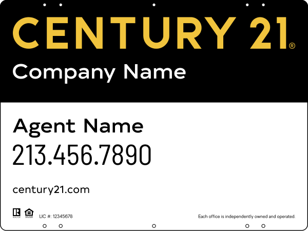 Steel Yard Sign Panel 18x24 DF - Century 21 | Lowen Sign