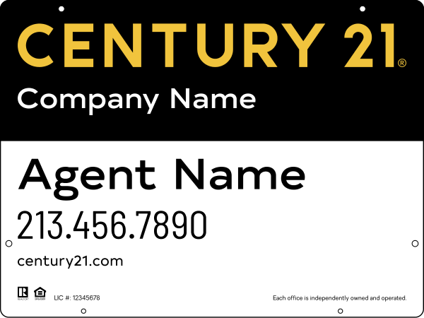 Steel Reflective Hanging Panel 18x24 - Century 21 | Lowen Sign