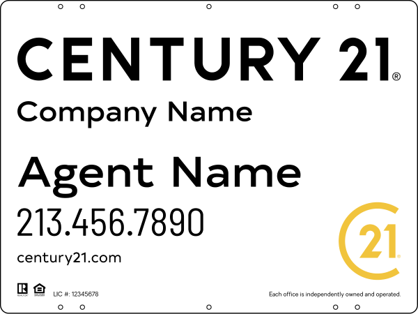 Steel Yard Sign Panel 18x24 DF - Century 21 | Lowen Sign