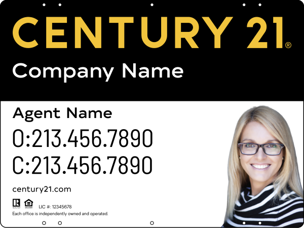 Steel Yard Sign Panel 18x24 DF - Century 21 | Lowen Sign