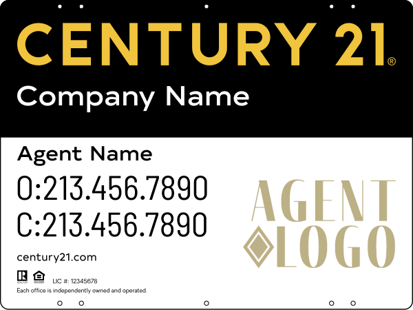 Steel Yard Sign Panel 18x24 DF - Century 21 | Lowen Sign