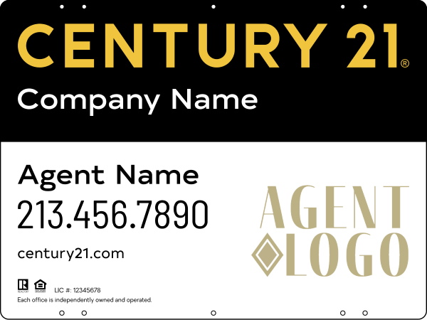 Steel Yard Sign Panel 18x24 DF - Century 21 | Lowen Sign