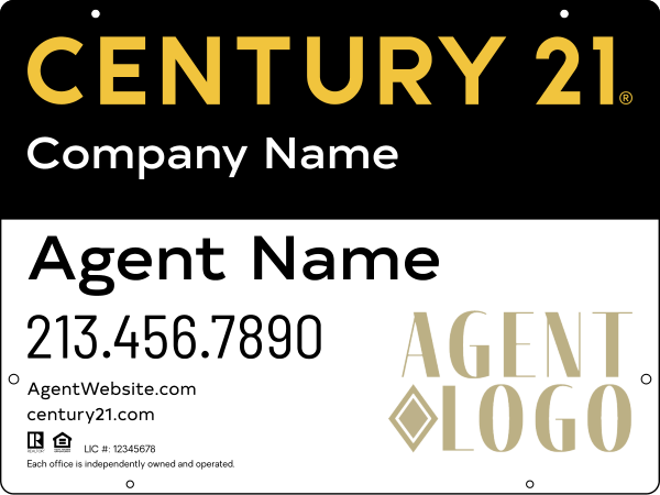 Steel Hanging Panel 18x24 DF - Century 21 | Lowen Sign