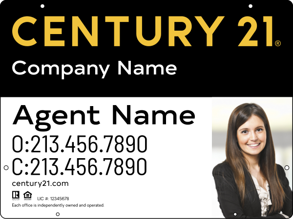 Steel Hanging Panel 18x24 DF - Century 21 | Lowen Sign