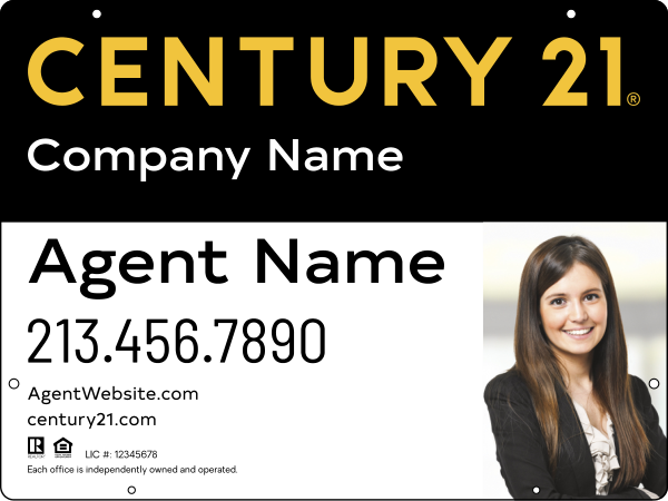 Steel Hanging Panel 18x24 DF - Century 21 | Lowen Sign