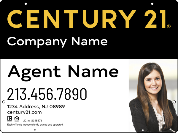 Steel Hanging Panel 18x24 DF - Century 21 | Lowen Sign