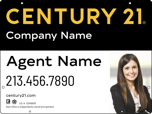 Steel Hanging Panel 18x24 DF - Century 21 | Lowen Sign