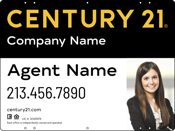 Steel Yard Sign Panel 18x24 DF - Century 21 | Lowen Sign