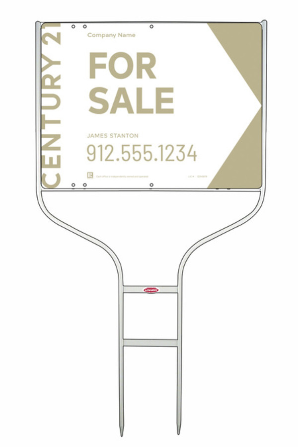 Round Rod Frame and Sign Panel Unit, 18h x 24w