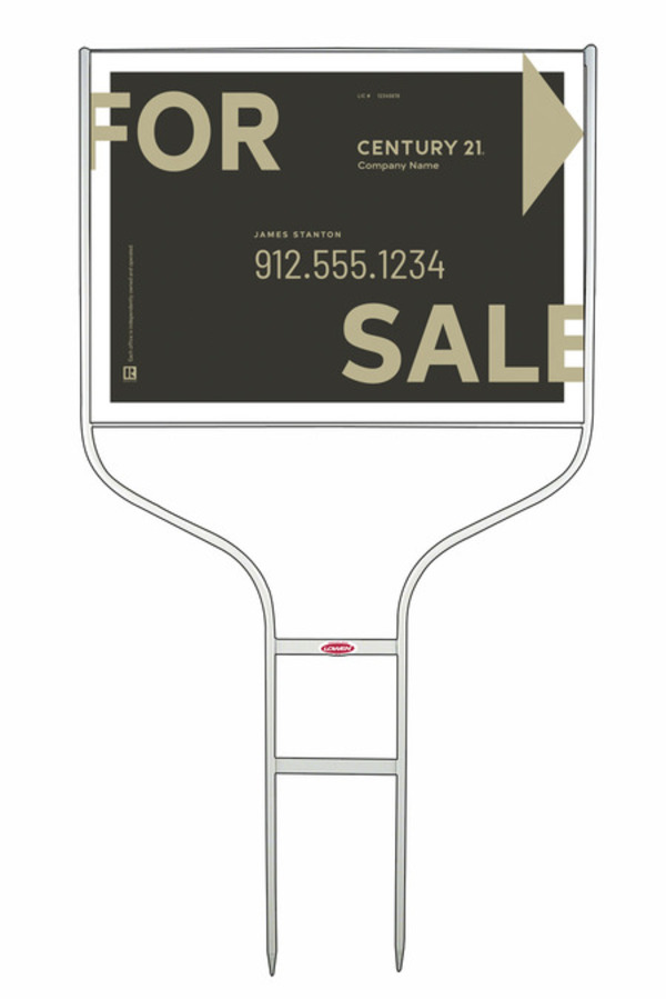 Round Rod Frame and Sign Panel Unit, 18h x 24w