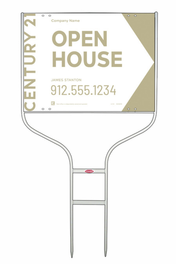 Round Rod Frame and Sign Panel Unit, 18h x 24w