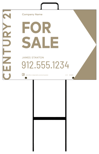 Grab and Go Agent For Sale Sign Panel Unit, 18h x 24w, 4mm Corrugated