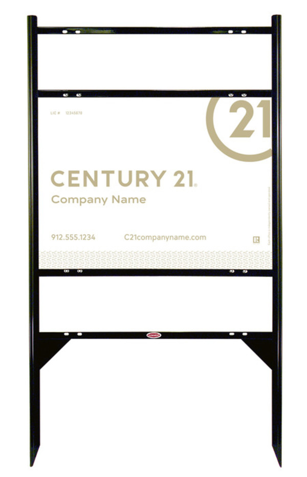 Angle Iron Frame with Two Rider Inserts and Sign Panel Unit, 18h x 24w