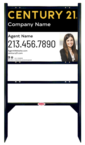 Thor Frame 18x24 Steel Single Rider Signature White - Century 21 | Lowen Sign