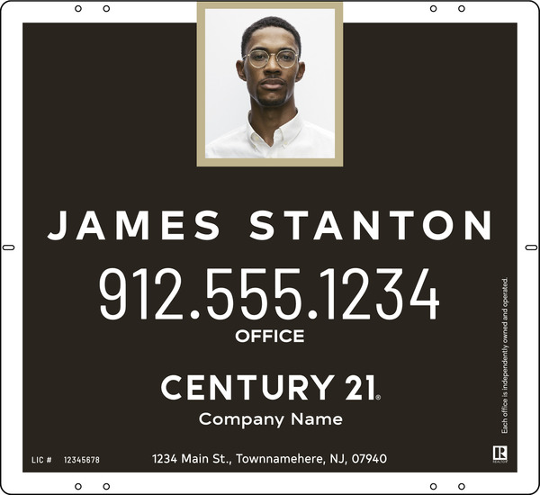 Agent Photo Centric Sign Panel, 22h x 24w, Steel