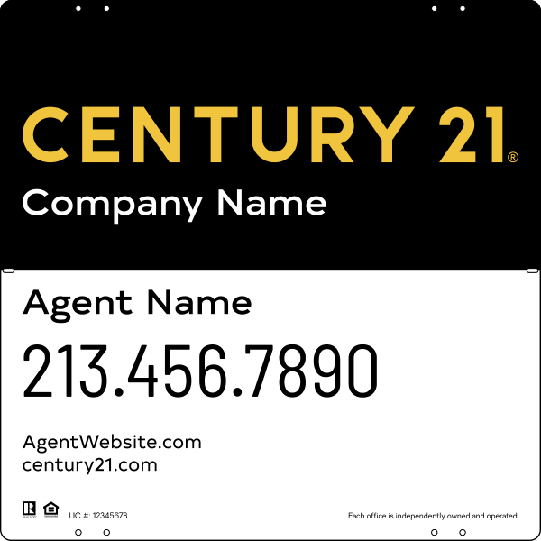 Steel Yard Sign Panel 24x24 DF - Century 21 | Lowen Sign