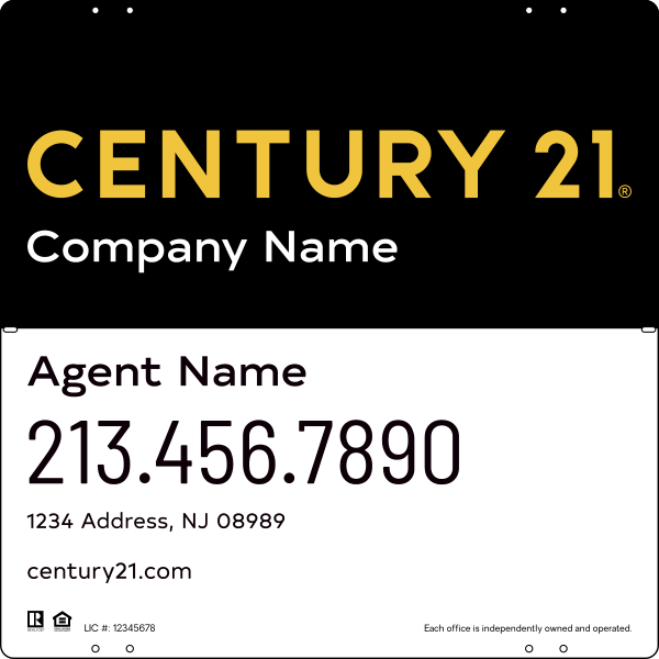 Steel Yard Sign Panel 24x24 DF - Century 21 | Lowen Sign