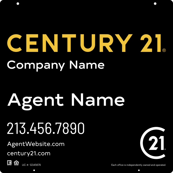Steel Hanging Panel 24x24 DF - Century 21 | Lowen Sign