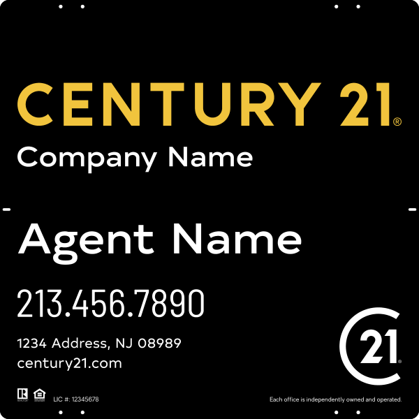 Steel Yard Sign Panel 24x24 DF - Century 21 | Lowen Sign