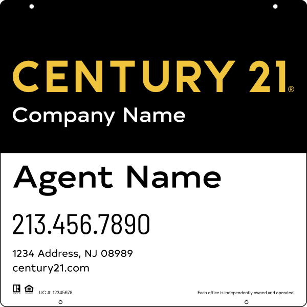 Steel Hanging Panel 24x24 DF - Century 21 | Lowen Sign